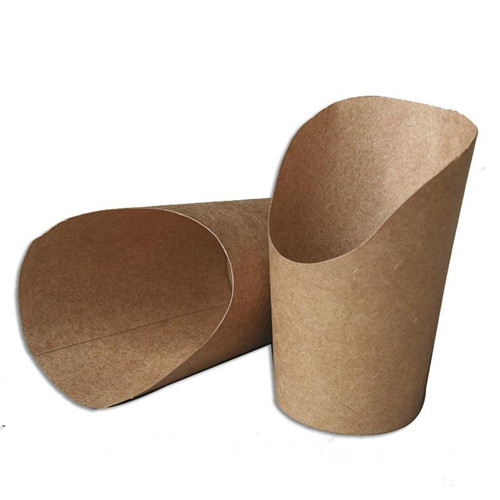DISPOSABLE 12OZ KRAFT FRENCH FRIES PAPER CUP